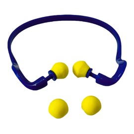 OAKWOOD Ear Protection Bar Ear Plugs with Replacement Plugs 25 dB Work, blue