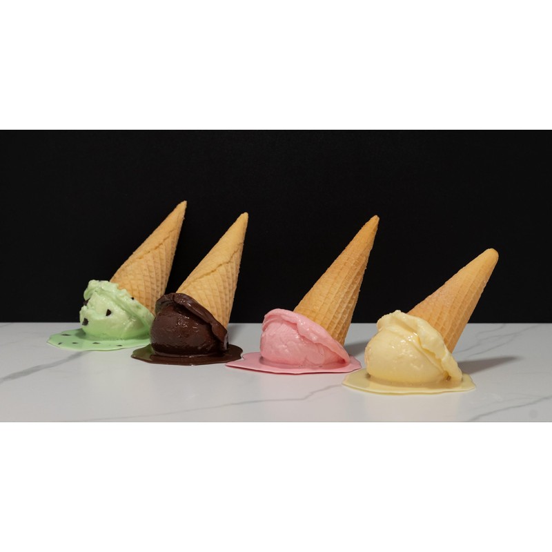 Fake Melting Vanilla Ice Cream Cone
