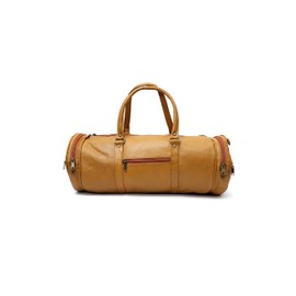 MOJICH Men's Leather Duffel Travel Gym Sports Overnight Weekend Leather Bag (natural)