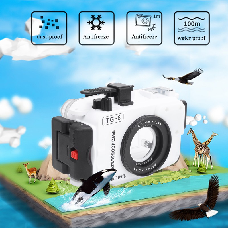 60M Waterproof Camera Diving Case Cover Protective Housing Shell for