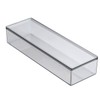 AIYoo Transparent Flatware Tray Kitchen Drawer Organizer With Lid -