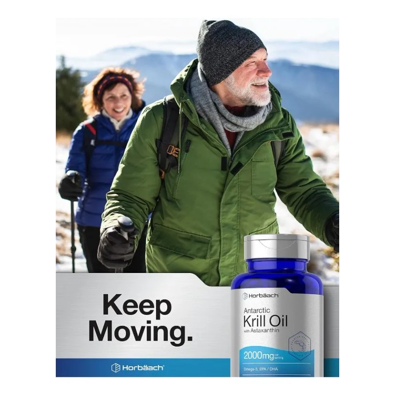 Aceite Krill 2000mg Omega 3 + Astaxantina 60caps Americano Sabor