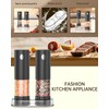 CIRCLE JOY Electric Salt and Pepper Grinder Set Rechargeable Salt