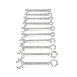 GEARWRENCH 86560 Juego de llaves combinadas de enano SAE de 10 piezas