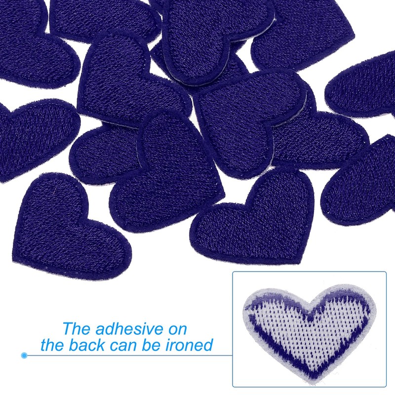 PATIKIL Iron-on Patches, 16 Pack Heart Shaped Sew Embroidered Patches