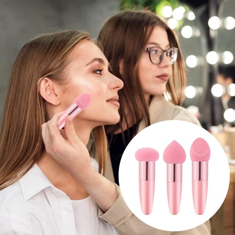 3Pcs Makeup Sponge Facial Foundation Sponge Professional Makeup Blending Sponge