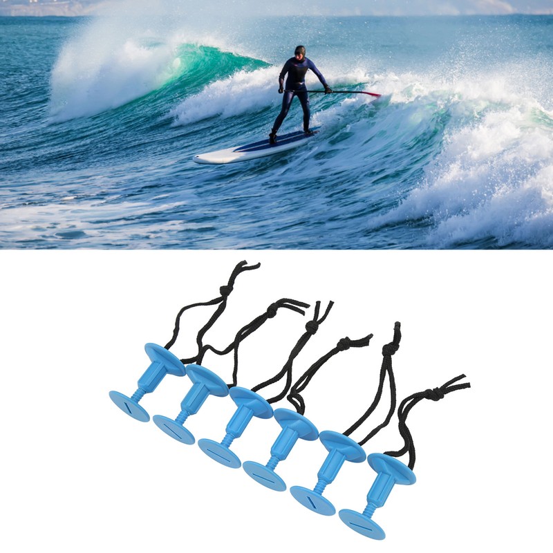 6Pcs Surf Board Leash Leg Rope Plug Nylon Plastic Surf