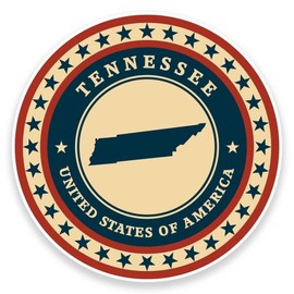 2 x 10cm/100mm Tennessee USA Vinyl Sticker Decal Laptop Car Travel Luggage Label Tag #9453