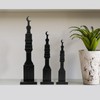 Crazy Night 3 Pcs Black Islamic Minaret Set - Wooden