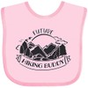 inktastic Future Hiking Buddy Baby Bib Pink 3beb3