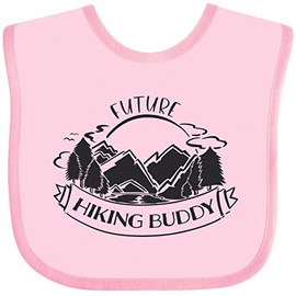 inktastic Future Hiking Buddy Baby Bib Pink 3beb3