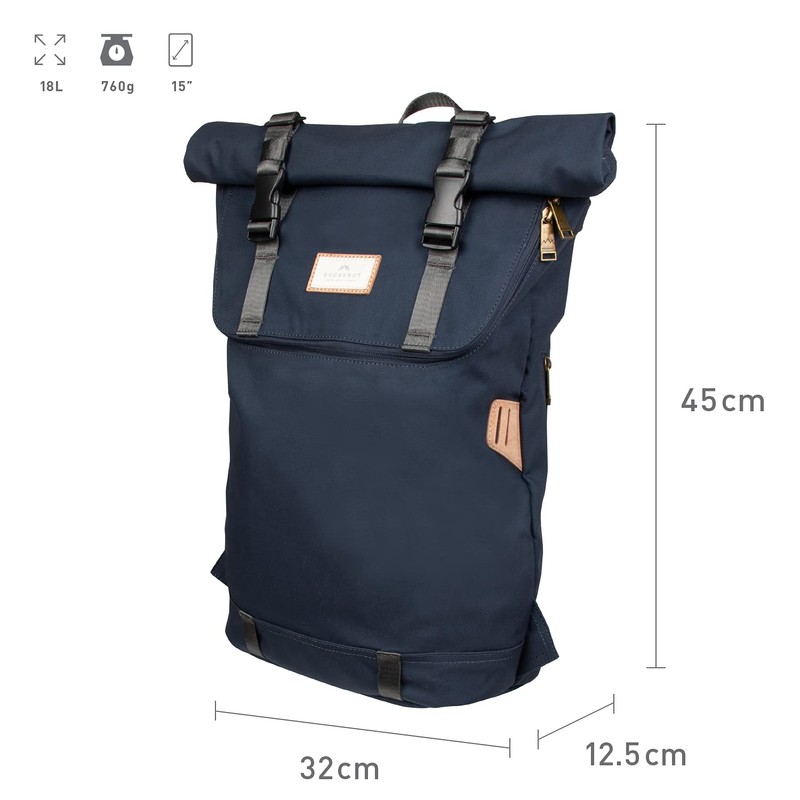 Doughnut PFC Free Unisex Backpack with Laptop Compartment 16 L