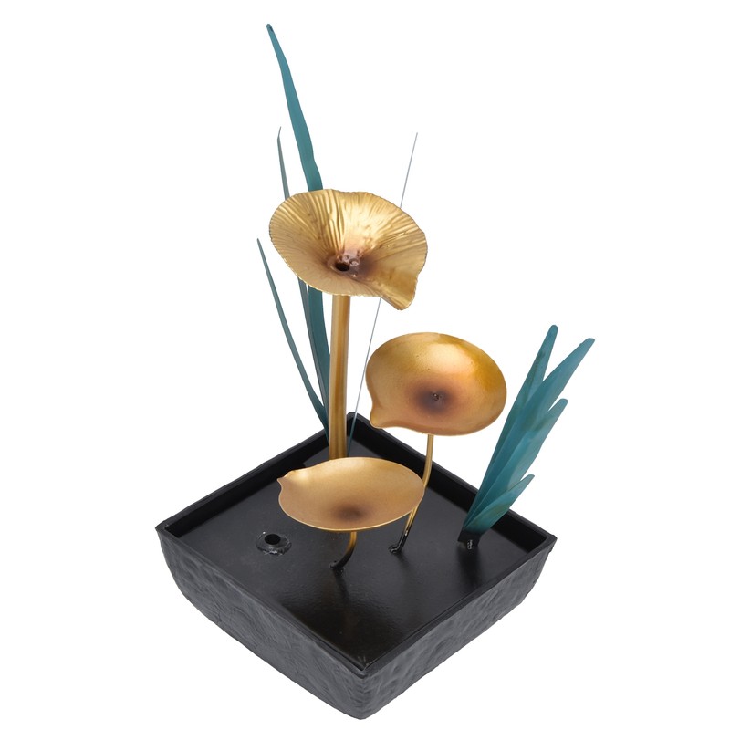 Tabletop Fountain LED Lights No Noise Compact Lightweight Classic Indoor