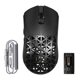 MAMBASNAKE M5Ultra Gaming Mouse, 8K Carbon Fiber Mouse, Wireless, Wireless, Lightweight, PAW3950MAX Sensor, Nordic 52840 Controller, 8000Hz Polling Rate, Up to 42,000 DPI, 3 Modes, Bluetooth, 1.5 oz