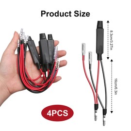 4 Pieces DC 12 V/10 W Universal Motorcycle LED Mini Indicator Decoder Resistor Cable, Adapter SMD Indicator Warning Light Error Flashing Control for Motorcycle, Scooter