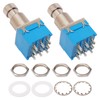 Unxuey Pack of 2 Electric Guitar 3PDT Effects Stomp Foot