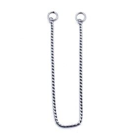 SGODA Silver Dog Chain Collar Choke Pet Training Snake Collar with Heavy Links, 22 in, 4 mm