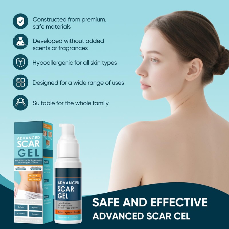 Scar Gel, Scar Cream, Advance Scar Gel for Surgical Scars