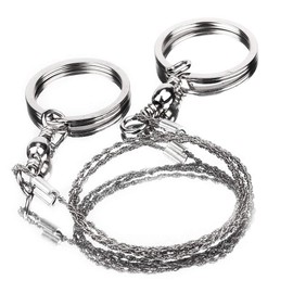 Entatial Wire Saw, 75cm Stainless Steel Portable Dehorning Wire Saw, Outdoor Camping Wire Saw for Cattle and Sheep Horn