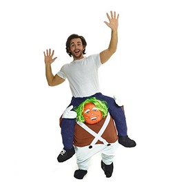 Morph One Size Fits Factory Piggyback Costume, Chocolate Worker