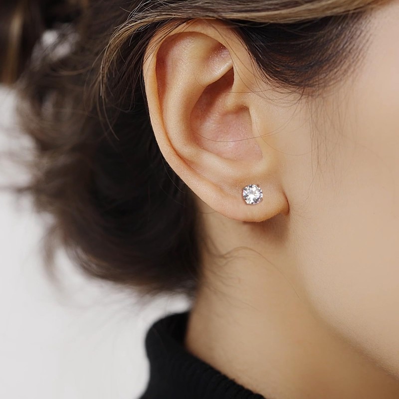 CANDYFANCY 3 Pairs 20G Titanium Stud Earrings for Women Men