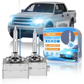 TOPLYGS D3S HID Xenon Headlight Bulb Fit for Ford 2013 2014 F150 2009-2019 Flex 2011-2019 Edge Titanium 2013-2019 Escape Titanium, 8000K Bright Blue, 35W OEM High Low Beam Xenon Lights, Pack of 2