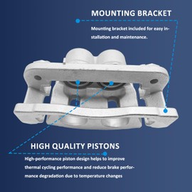 Forlevlaep 2pc Front Brake Calipers fit for Ford F-150 2012-2020 for Ford Lobo 6.2L 2011-2013, 2015-2017 Lobo with Brackets Both Left and Right side 18B5404 18B5405