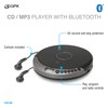 GPX PCB319B Portable Cd Player with Bluetooth, Includes Stereo Earbuds,