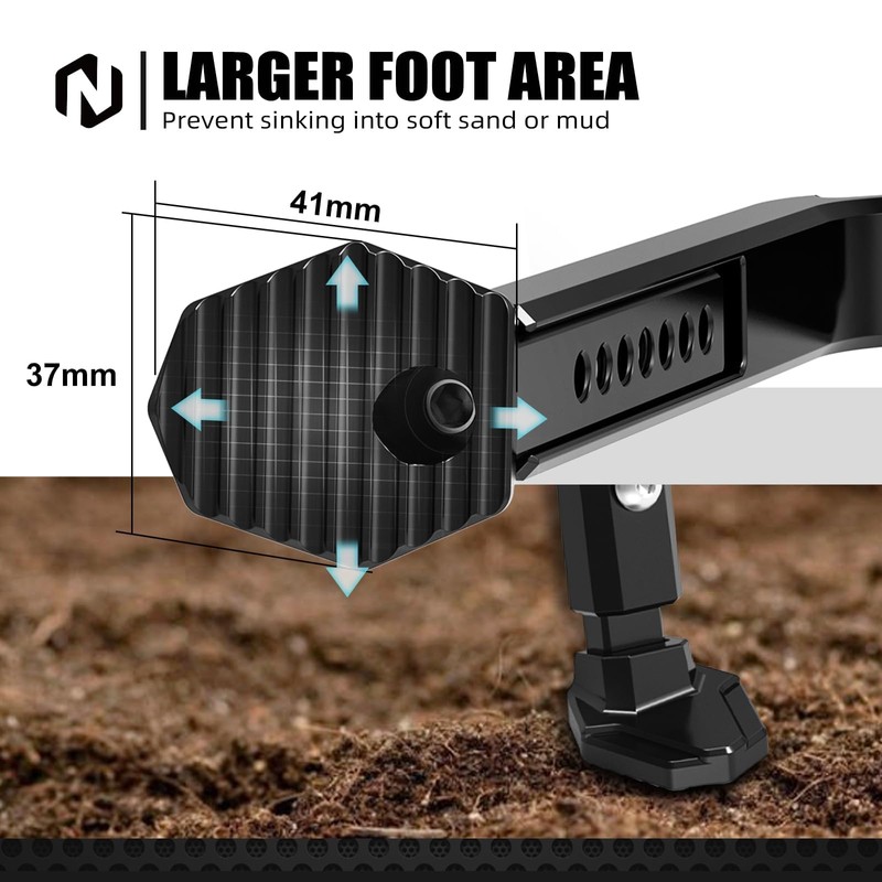 NICECNC Black 8-32MM Adjustable Kickstand Foot Side Kick Stand Side
