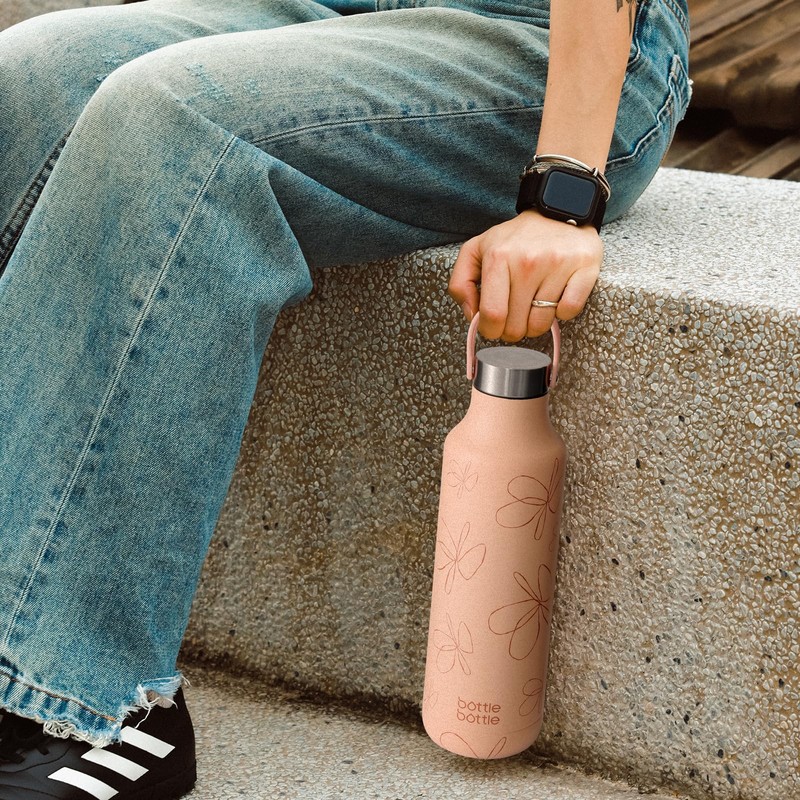 Bottle Bottle 600ml Insulated Water Bottle with Handle Hiking Drink
