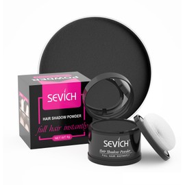 SEVICH Sevich Hairline PowderInstantly Conceals Hair Loss, Root Touch up Powder, Hair Shadow Toppers for Women & Men, Touch Up for Thinning Gray Hair, Windproof & Sweatproof, Black