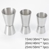 Changyeah Stainless Steel Spirit Measure, 3 PCS Double Jigger Shot
