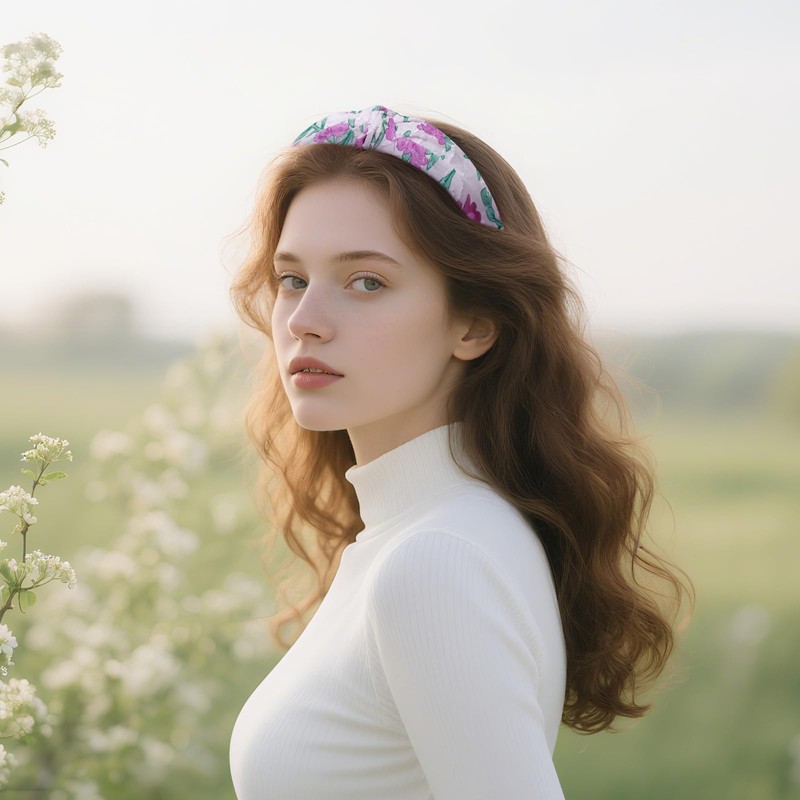 Yonchic 3-Piece Knotted Floral Pattern Headbands for Women & Girls,