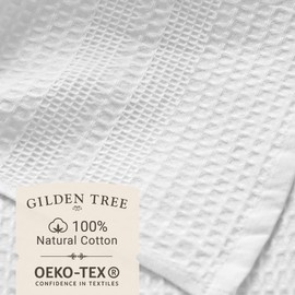 GILDEN TREE Waffle Bath Sheet Large Bath Towels Quick Dry Thin Body Towels, 40x80 Oversized Bath Towels for Adults, 2 Pack Bath Sheet Set, Classic Style (White)