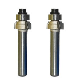 SEIWEI 2 PCS Roundover Router Bits Set 1/4 Inch Shank, Round Over Router Bits for Edging Forming, Rounding Router Bits for Plywood, Wood, Particle Board, Acrylic Board, MDF