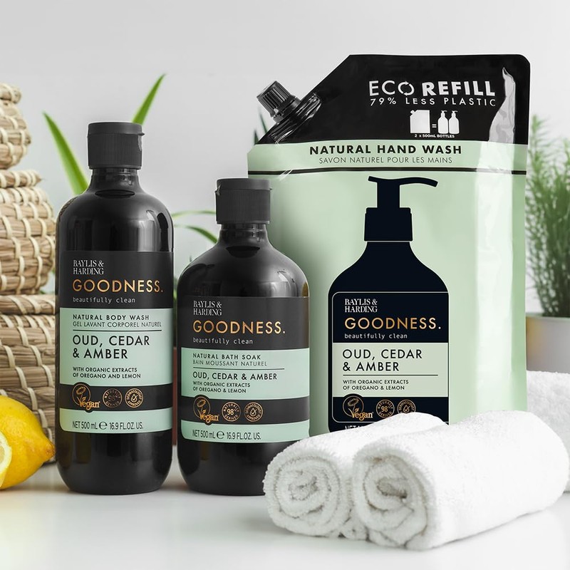 Baylis & Harding Liquid Hand Soap Wash with Dispenser, Goodness,