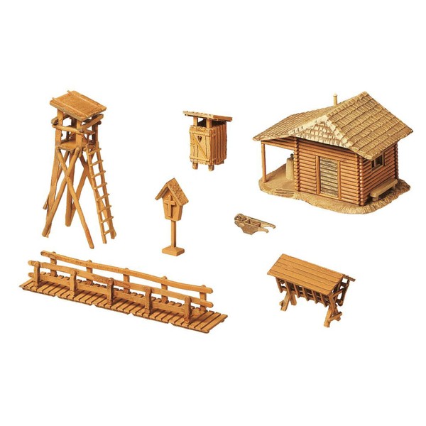 FALLER Hunting Lodge with High Seat Model Kit with 56