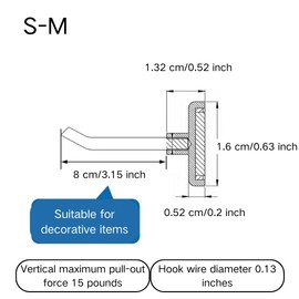 Magnetic Hooks, Heavy Duty Magnet Hooks, Long Magnetic Hooks for Hanging Strong Magnetic Hanger for Cruise Cabins, Towel, Grill, Kitchen, Garage, Workplace (Silver),Pack of 5 (D0.63-M)
