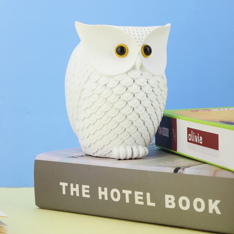 HDMbigmi Owl Pen Holder Makeup Brush Holder Resin Desk Organizer