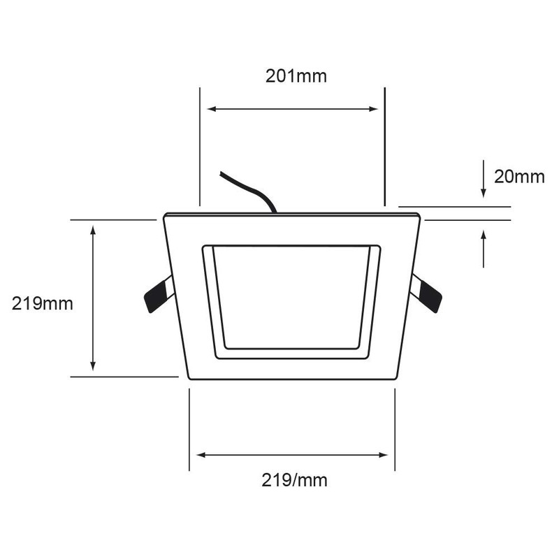 Tecnolite Lámpara Interior Empotrado Techo, LED Integrado, Luz Suave Calida