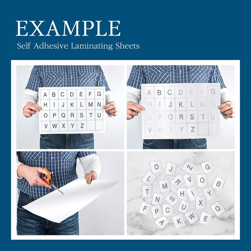 VIOLETTO (100 Sheets) Self Adhesive Laminating Sheets, Self-Seal, No Machine