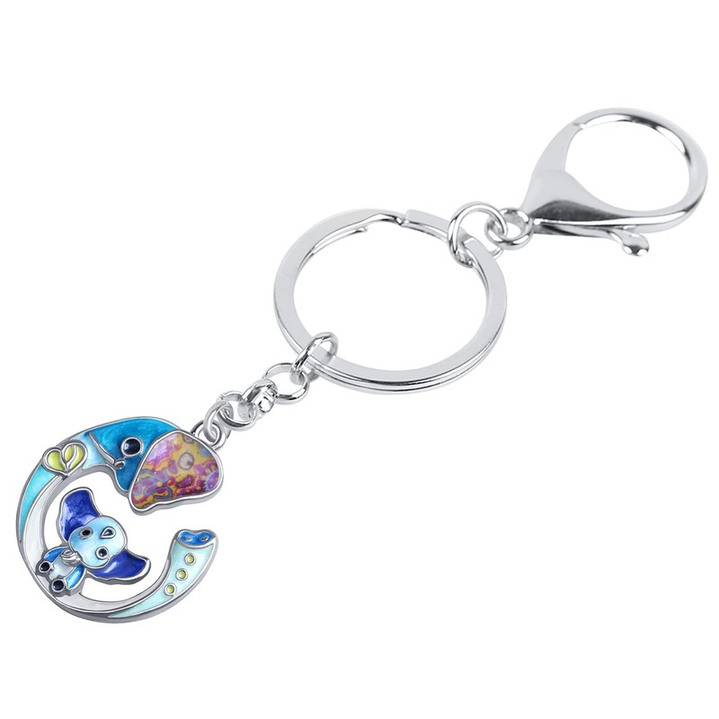 WEVENI - Llavero de aleación esmaltada de elefante de anime