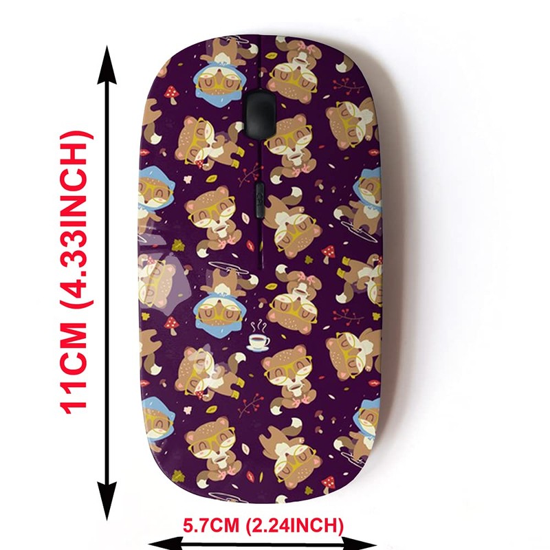 2.4G Wireless Mouse with Cute Pattern Design for All Laptops