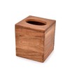 NIRMAN Acacia Wood Square Tissue Box with Slide-Out Bottom for