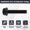 20-Sets 1/4-20 x 1/2" Hex Flange Bolts and Nuts Black,