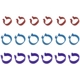 HAJXZH 120PCS Chicken Bands 3 Defferent Size Plastic Chicken Leg Rings for Poultry Identification (Red, Blue, Purple)