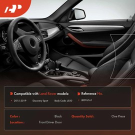 A-Premium Left Interior Door Pull Handle Compatible with LR076161 Land Rover Discovery Sport 2015-2019, Front Driver Door Armrest with Leather Cover, Black