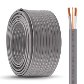 YDDECW 14/2 UF-B Wire - 100FT 100% Pure Copper 10AWG 2 Connector Direct Burial Electrical Cable for Underground Feeder Wet or Corrosive Locations Indoor & Outdoor etc