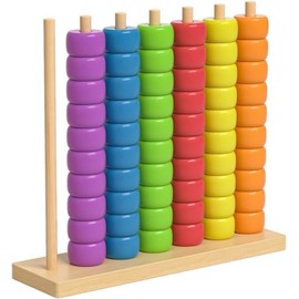 MOYEE Wooden Color Match Challenge Game - Stacking Puzzle for Family & Adults with 60+ Logic Challenges, Speed & Strategy Game for Game Night Gatherin
