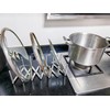 SWEIBIAI Pot Lid Organizer Pot Lid Holder Adjustable Pot Lid